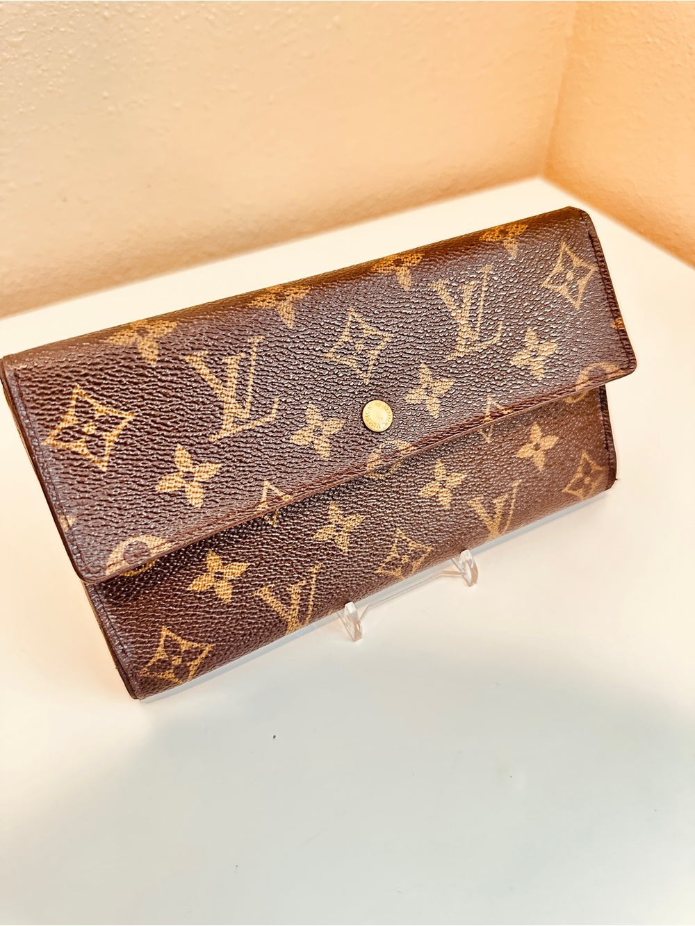 Louis Vuitton Monogram Canvas Wallet on Chain - Brown with Gold Hardware - Picture 8 of 9